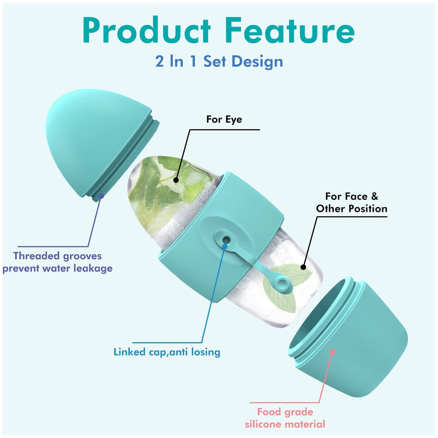 Ice Face Roller โ Instantly De-Puff & Tighten Skin (Ships from USA ๐บ๐ธ)